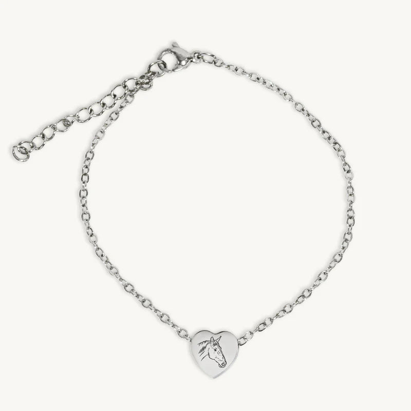 Personalized Heart Bracelet – Custom Engraving