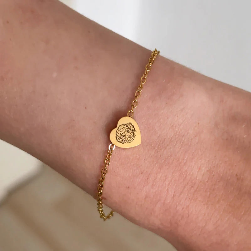 Personalized Heart Bracelet – Custom Engraving