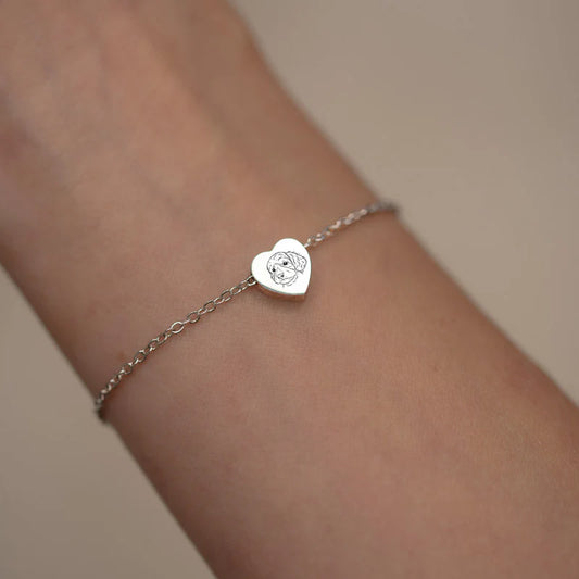 Personalized Heart Bracelet – Custom Engraving